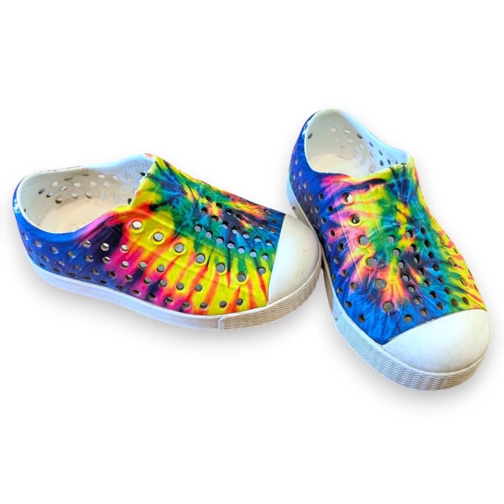 Native Jefferson Tie Dye Waterproof Rubber Sneaker Shoes Toddler Kids Size C6
